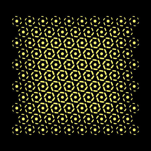 Hexagon Aperture Rosette Pattern, parametric vector pattern preview